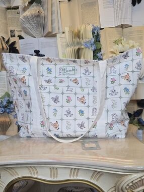 NWT Primark X Disney Bambi Tote Bag White Floral